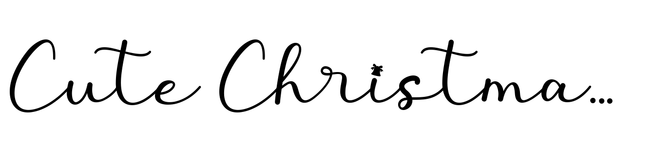 Cute Christmas Monogram Script